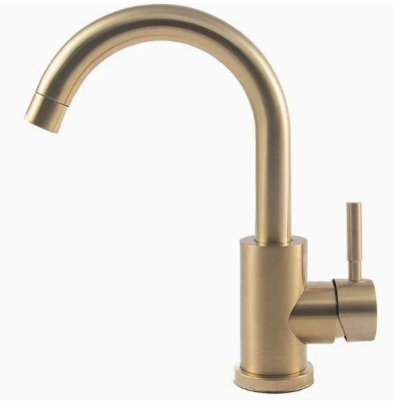 304 stainless steel kitchen faucet brushed gold wash basin hot and cold faucet bathroom swivel faucet