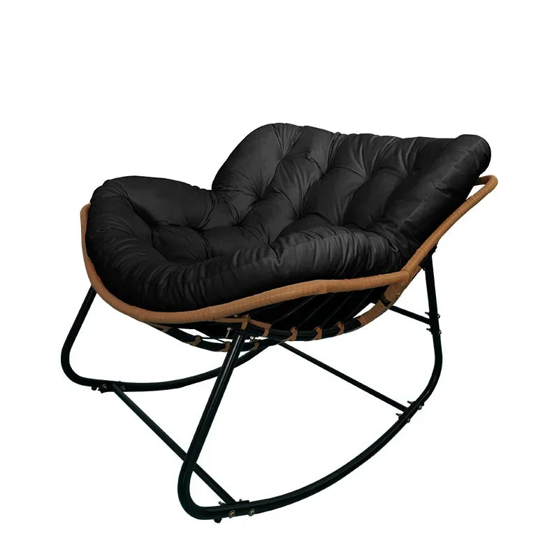The Nest – Wicker Rattan Rocking Lounge Chair for Balcony & Living Room