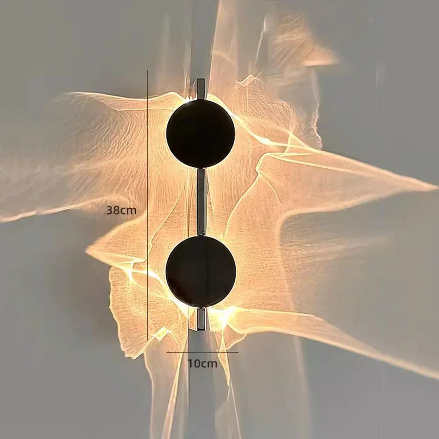 The Ripple – Matte Black LED Wall Sconce with Shadow Effect
