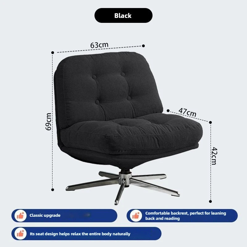 Lazy Sofa Chair, Leisure Sofa, Household Rotatable Adjustable Chair, Balcony Living Room Single Sofa, Bedroom Chair Furniture