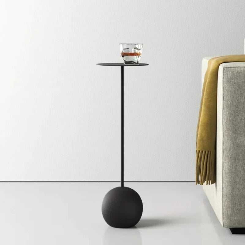 The Monolith – Minimalist Cement & Iron Side Table for Living Room