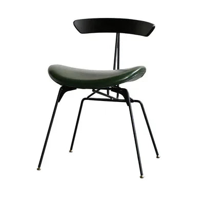 The Atelier – Upholstered Wrought Iron Dining Chair with Armrests