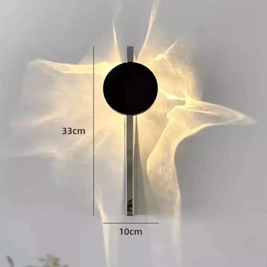 The Ripple – Matte Black LED Wall Sconce with Shadow Effect