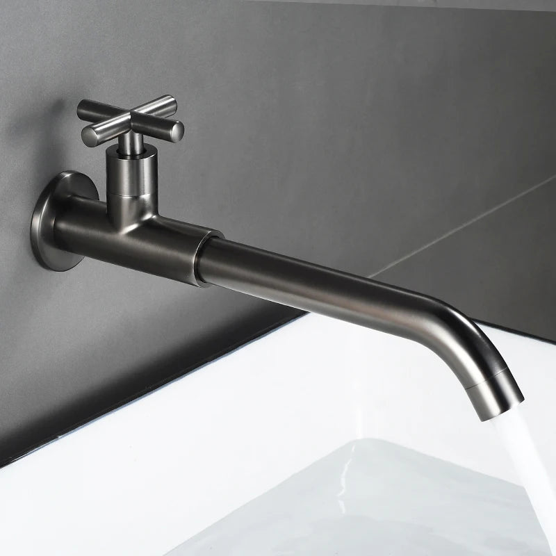 ELLEN Single Cold Faucet Wall Outdoor Mop Pool Faucet Antique Bronze Wall Kitchen Sink Faucet Rotatable ML985
