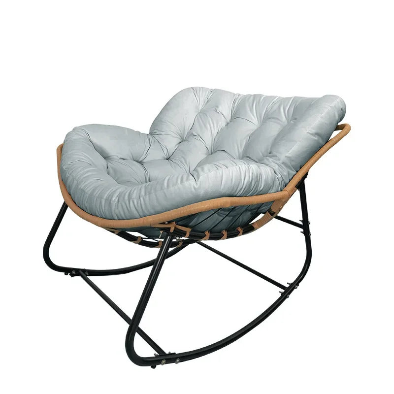 The Nest – Wicker Rattan Rocking Lounge Chair for Balcony & Living Room