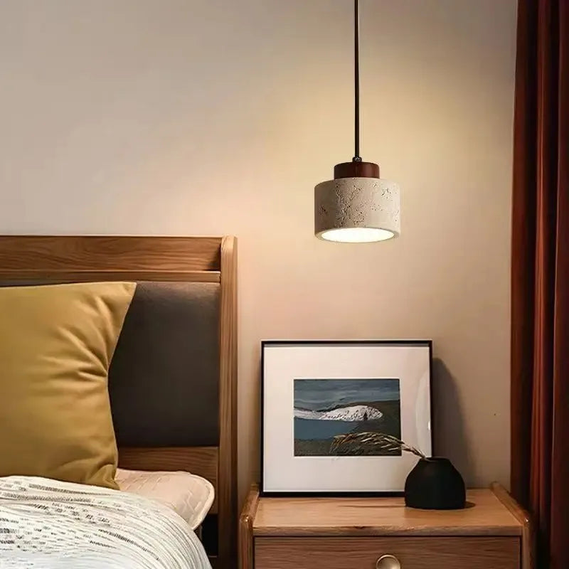 Vintage Japanese Style Wooden Pendant Lamp Chandelier for Bedroom Bedside Retro Bar Restaurant Lighting Fixture