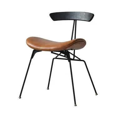 The Atelier – Upholstered Wrought Iron Dining Chair with Armrests