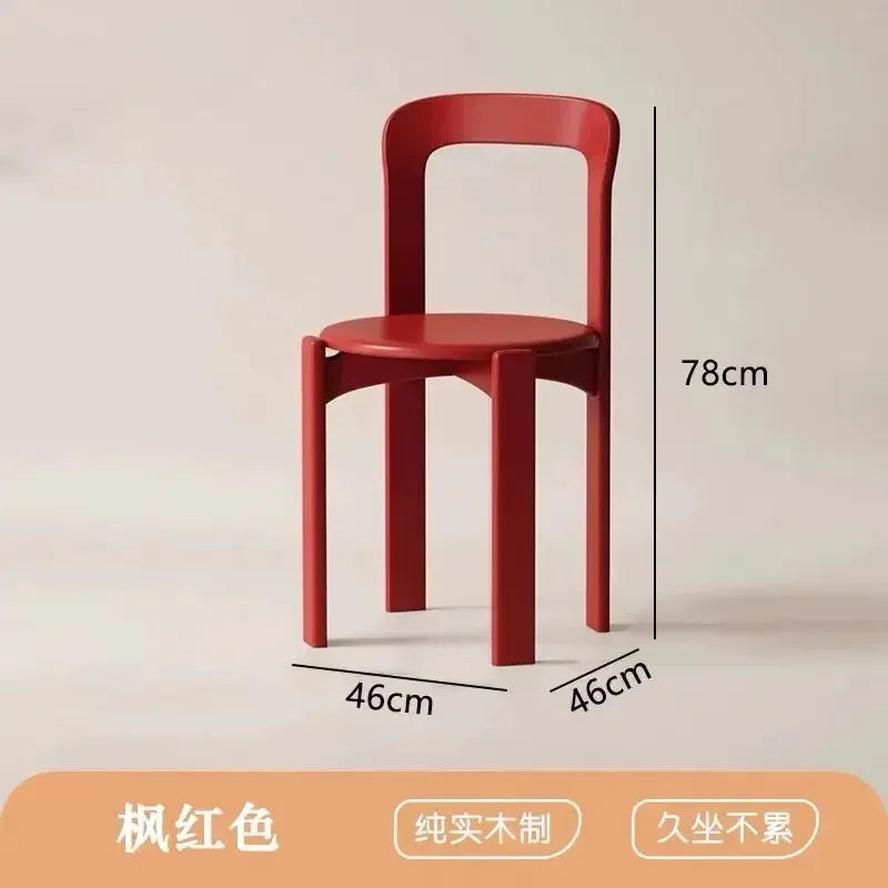 The Nordic Rey – Solid Beech Wood Stackable Dining Chair