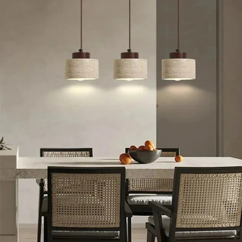 Vintage Japanese Style Wooden Pendant Lamp Chandelier for Bedroom Bedside Retro Bar Restaurant Lighting Fixture