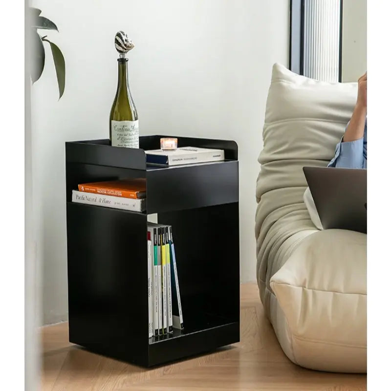The Rover – Movable Stainless Steel Sofa Side Table with Storage