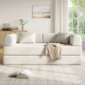 The Modulo 5-in-1 Convertible Floor Sofa Bed | Modular Velvet Sectional