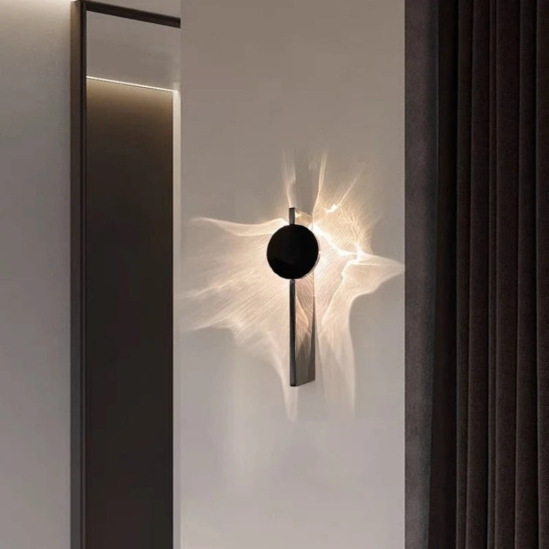 The Ripple – Matte Black LED Wall Sconce with Shadow Effect
