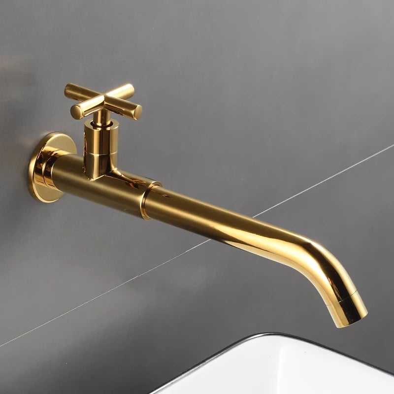 ELLEN Single Cold Faucet Wall Outdoor Mop Pool Faucet Antique Bronze Wall Kitchen Sink Faucet Rotatable ML985