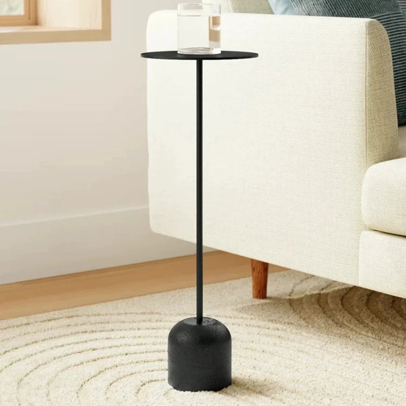 The Monolith – Minimalist Cement & Iron Side Table for Living Room