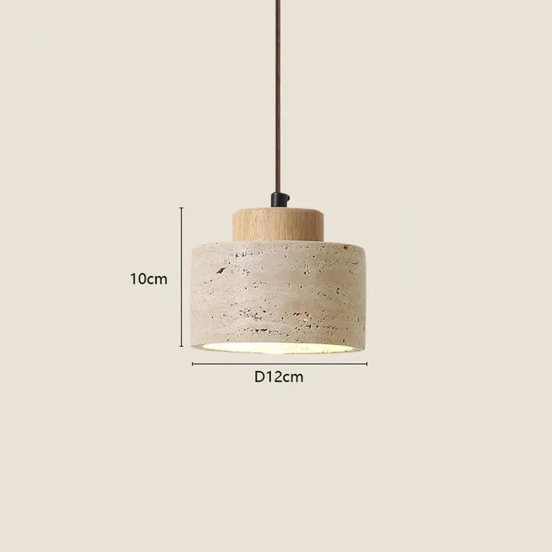 Vintage Japanese Style Wooden Pendant Lamp Chandelier for Bedroom Bedside Retro Bar Restaurant Lighting Fixture