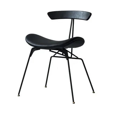 The Atelier – Upholstered Wrought Iron Dining Chair with Armrests
