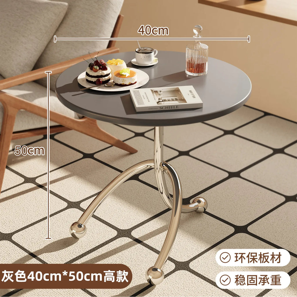 The Ronde – Round Metal Bedside Table with Storage Shelf