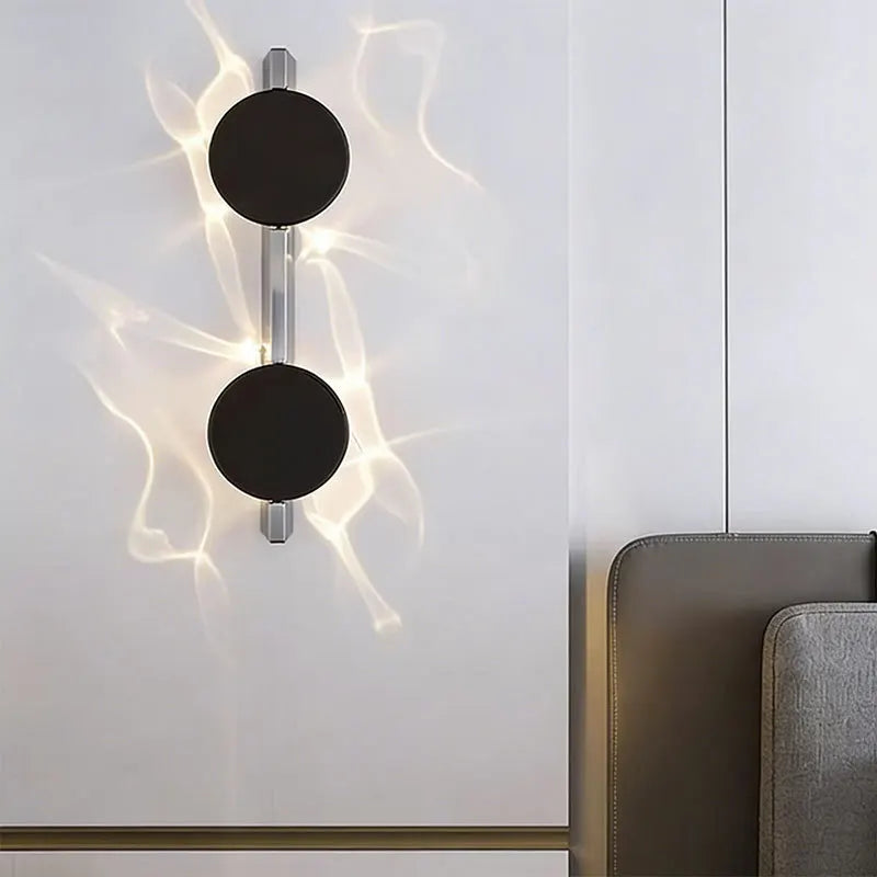 The Ripple – Matte Black LED Wall Sconce with Shadow Effect