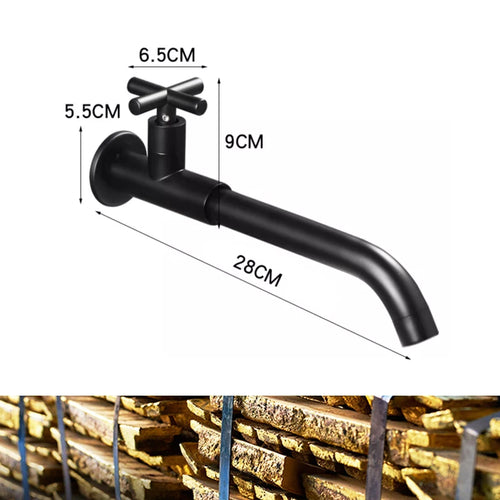 ELLEN Single Cold Faucet Wall Outdoor Mop Pool Faucet Antique Bronze Wall Kitchen Sink Faucet Rotatable ML985