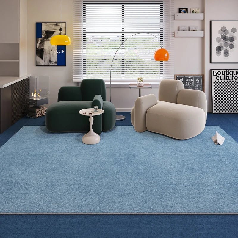 Solid Color Retro Carpets for Living Room Large Area Bedroom Decor Soft Carpet Washable Lounge Floor Mat Anti-slip Cloakroom Rug