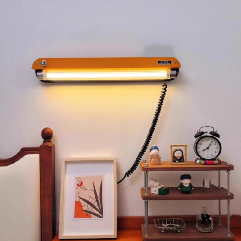 Japanese Vintage LED Wall Lamp – Iron & Acrylic Art Deco Lighting