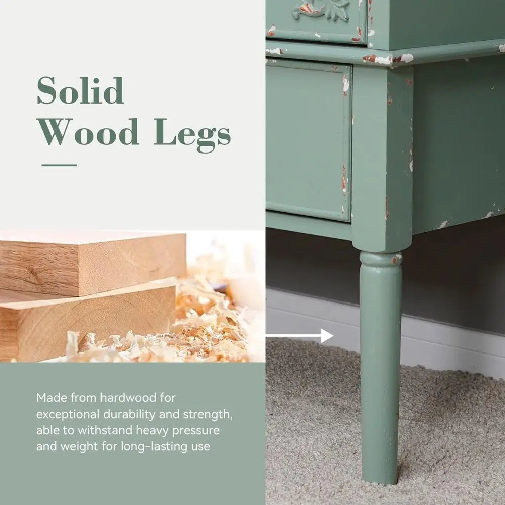 The Emerald Vault Tall Wooden Cabinet