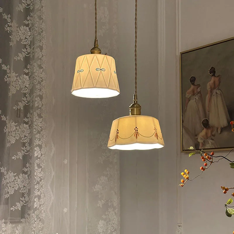 The Hana Glazed Ceramic Pendant Light