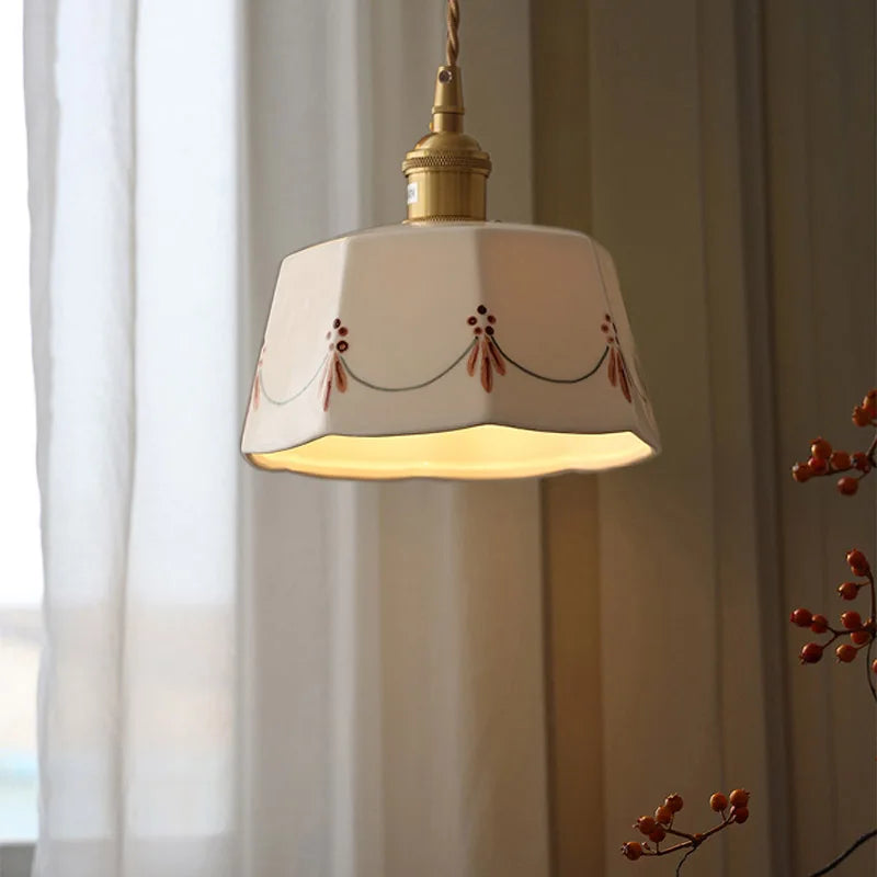 The Hana Glazed Ceramic Pendant Light