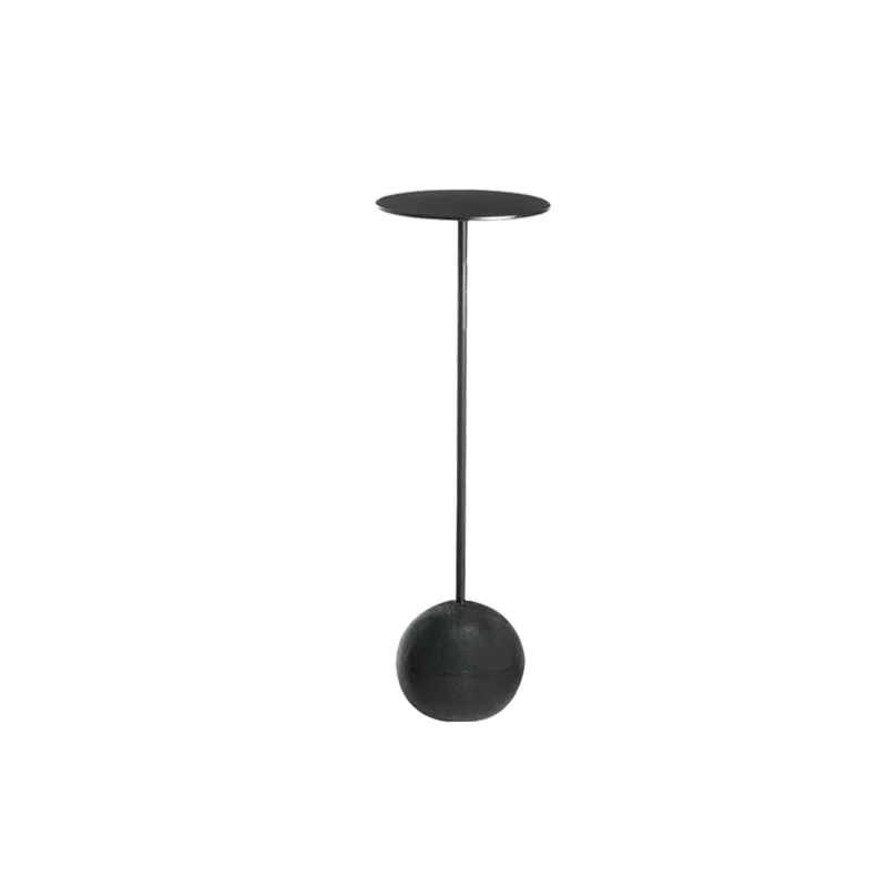 The Monolith – Minimalist Cement & Iron Side Table for Living Room