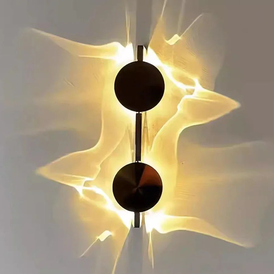 The Ripple – Matte Black LED Wall Sconce with Shadow Effect