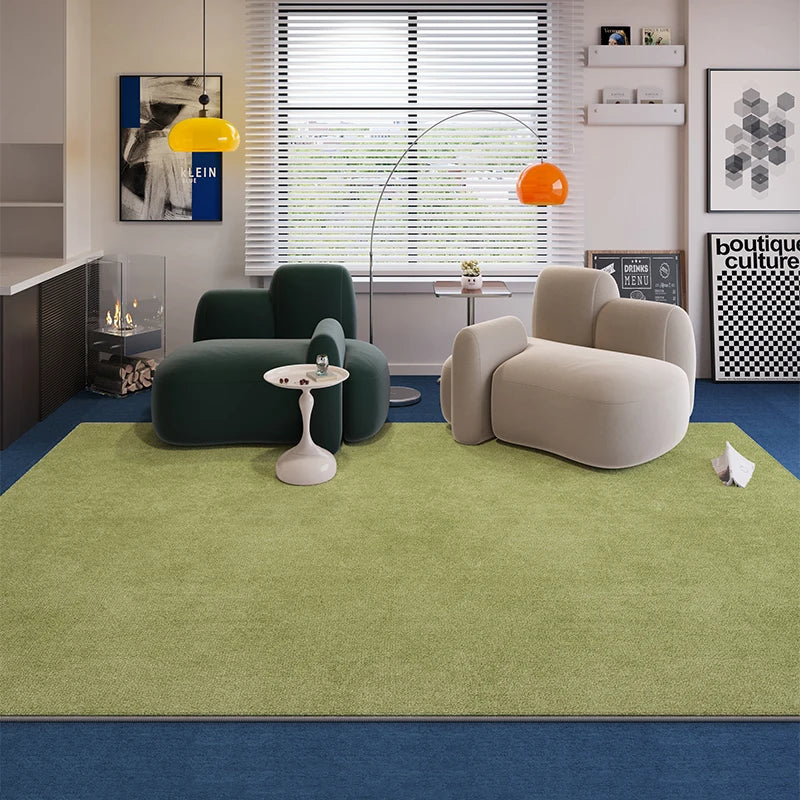 Solid Color Retro Carpets for Living Room Large Area Bedroom Decor Soft Carpet Washable Lounge Floor Mat Anti-slip Cloakroom Rug