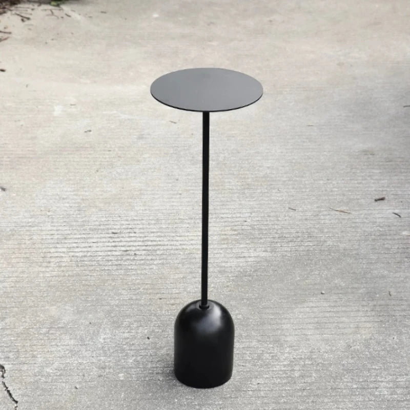 The Monolith – Minimalist Cement & Iron Side Table for Living Room