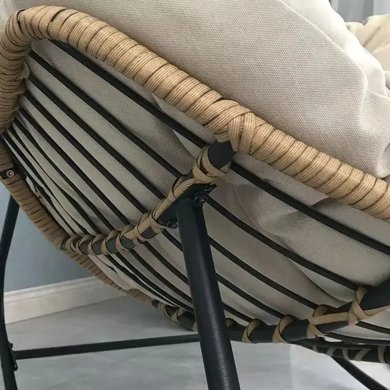 The Nest – Wicker Rattan Rocking Lounge Chair for Balcony & Living Room