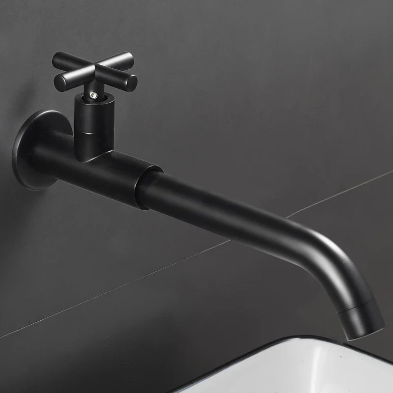 ELLEN Single Cold Faucet Wall Outdoor Mop Pool Faucet Antique Bronze Wall Kitchen Sink Faucet Rotatable ML985