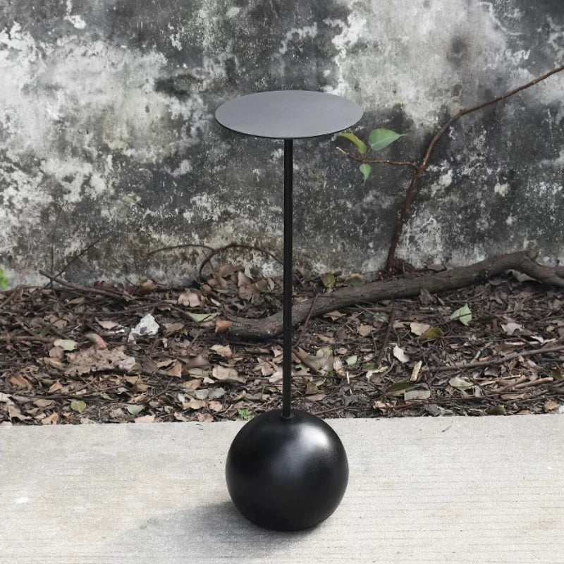 The Monolith – Minimalist Cement & Iron Side Table for Living Room