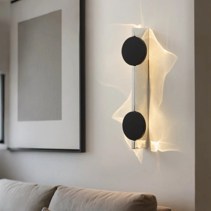 The Ripple – Matte Black LED Wall Sconce with Shadow Effect
