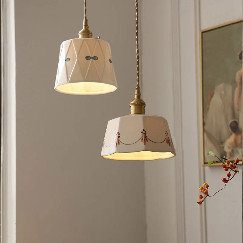 The Hana Glazed Ceramic Pendant Light