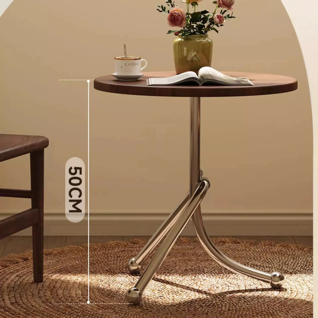 The Ronde – Round Metal Bedside Table with Storage Shelf