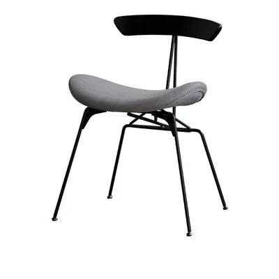 The Atelier – Upholstered Wrought Iron Dining Chair with Armrests
