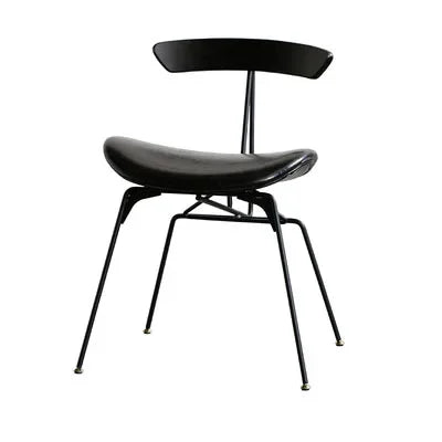 The Atelier – Upholstered Wrought Iron Dining Chair with Armrests