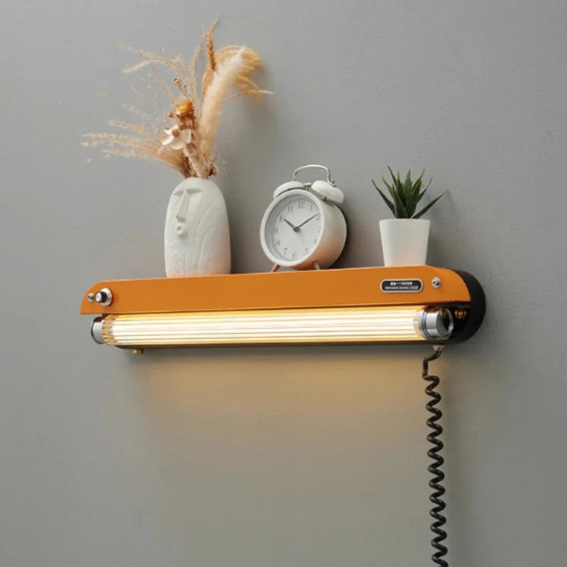 Japanese Vintage LED Wall Lamp – Iron & Acrylic Art Deco Lighting