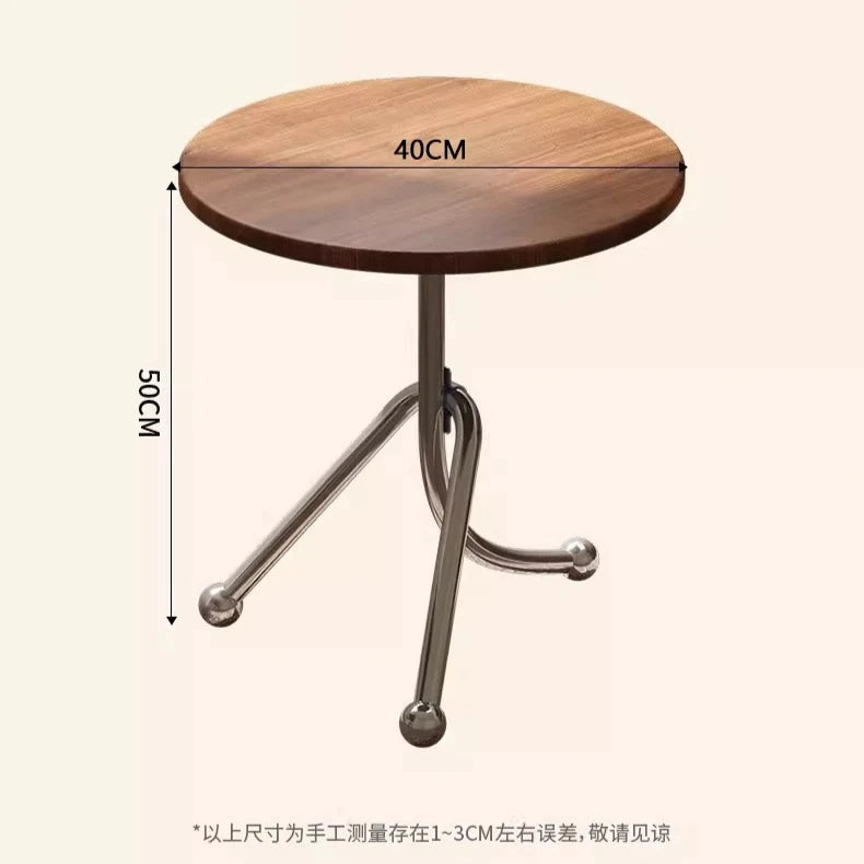 The Ronde – Round Metal Bedside Table with Storage Shelf