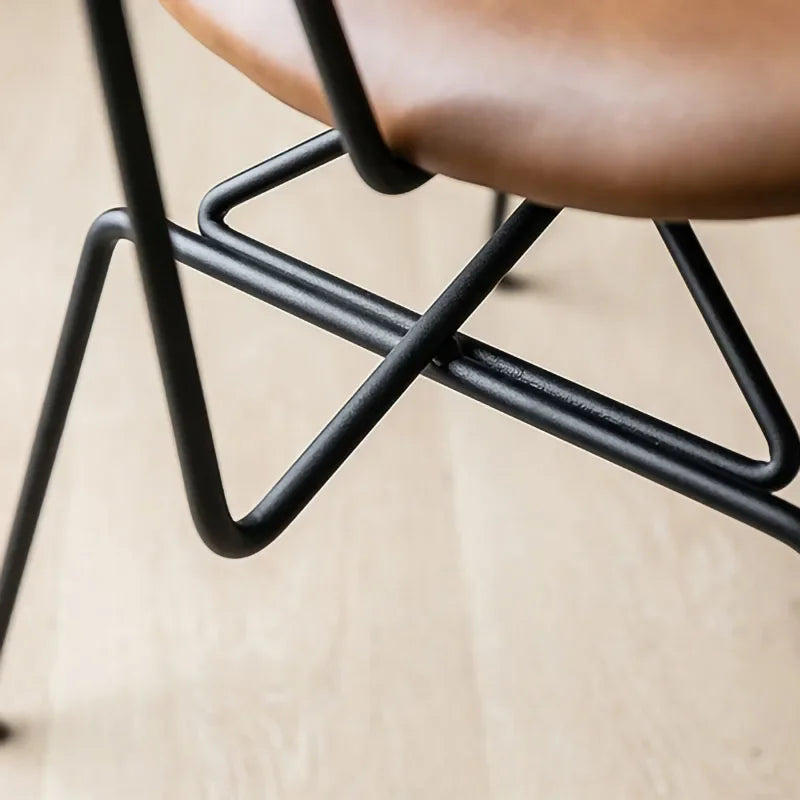 The Atelier – Upholstered Wrought Iron Dining Chair with Armrests