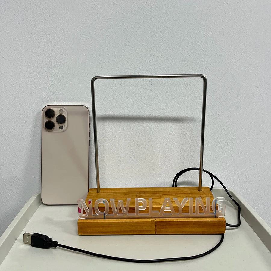 The Now Playing – Light-Up Vinyl Record Display Stand with Acrylic Holder
