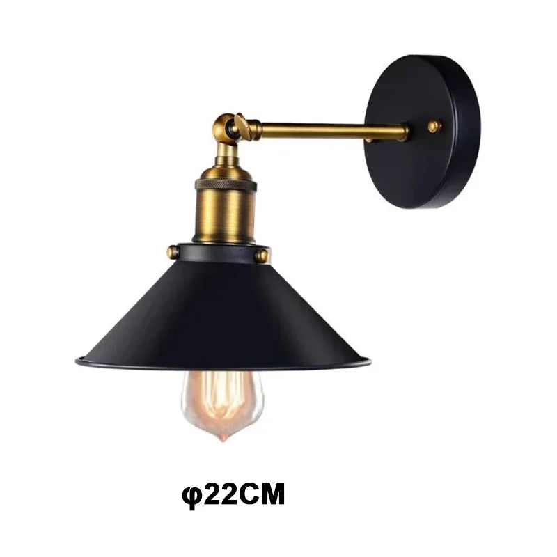 American industrial style wall lamp staircase hallway bedside wall lamp Retro decorative wall light iron wall lamp