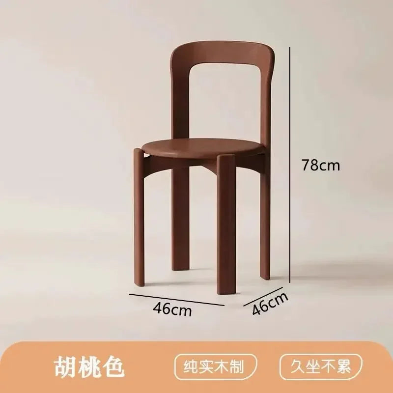 The Nordic Rey – Solid Beech Wood Stackable Dining Chair