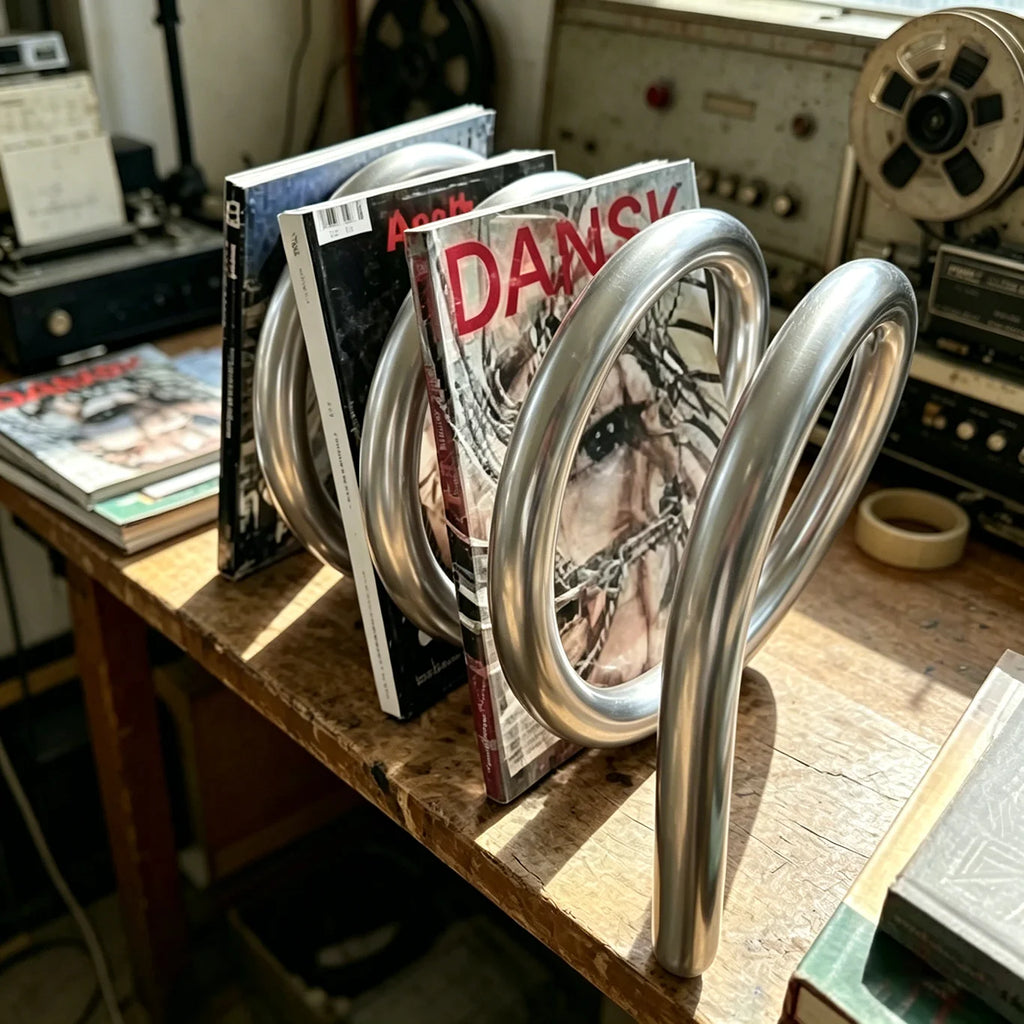 The Spiral – Rotating Metal Bookstand & Desktop File Organizer