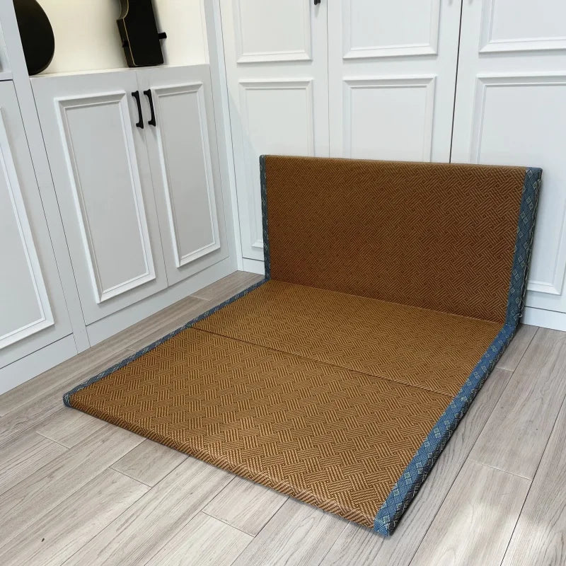 The Tatami — Foldable Japanese Rattan Floor Mat with Coconut Fiber Core