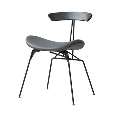 The Atelier – Upholstered Wrought Iron Dining Chair with Armrests