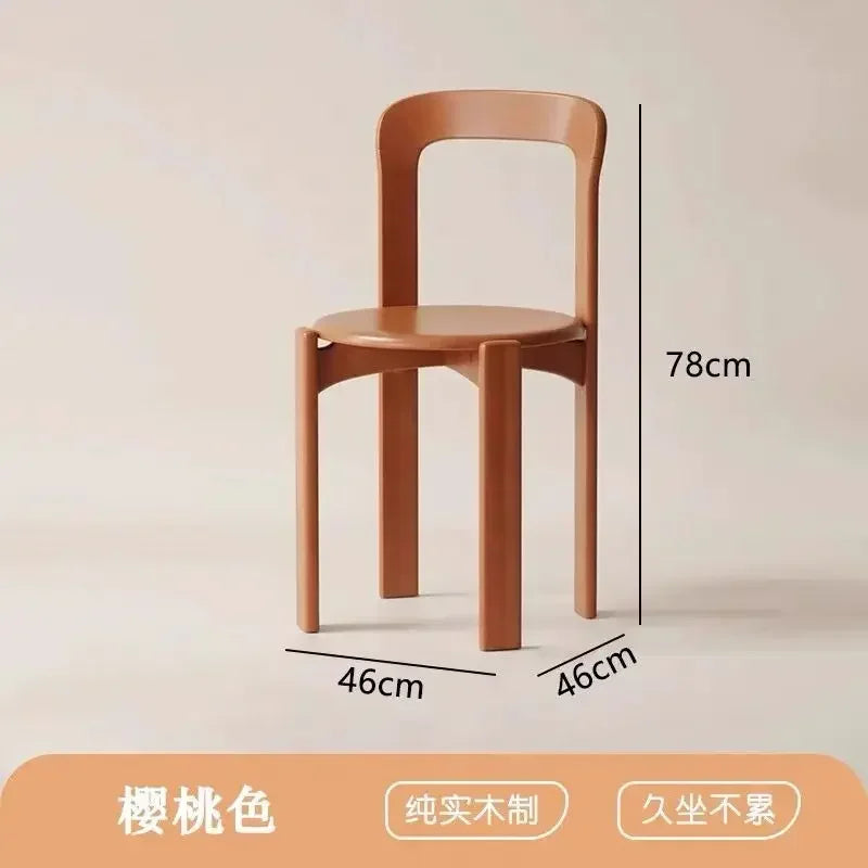 The Nordic Rey – Solid Beech Wood Stackable Dining Chair